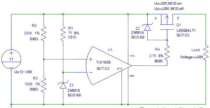 比較器過壓保護(hù)電路設(shè)計(jì)方案（拓?fù)錁?gòu)思、元件選型、仿真驗(yàn)證）