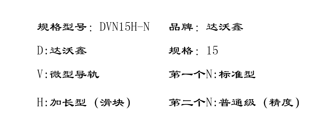 DVN15H-N微型導軌型號圖片
